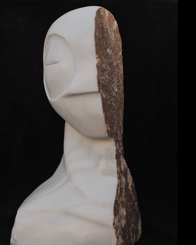 Emoción Muda Iii, escultura en mármol de macael de David Gómez (vista 2)