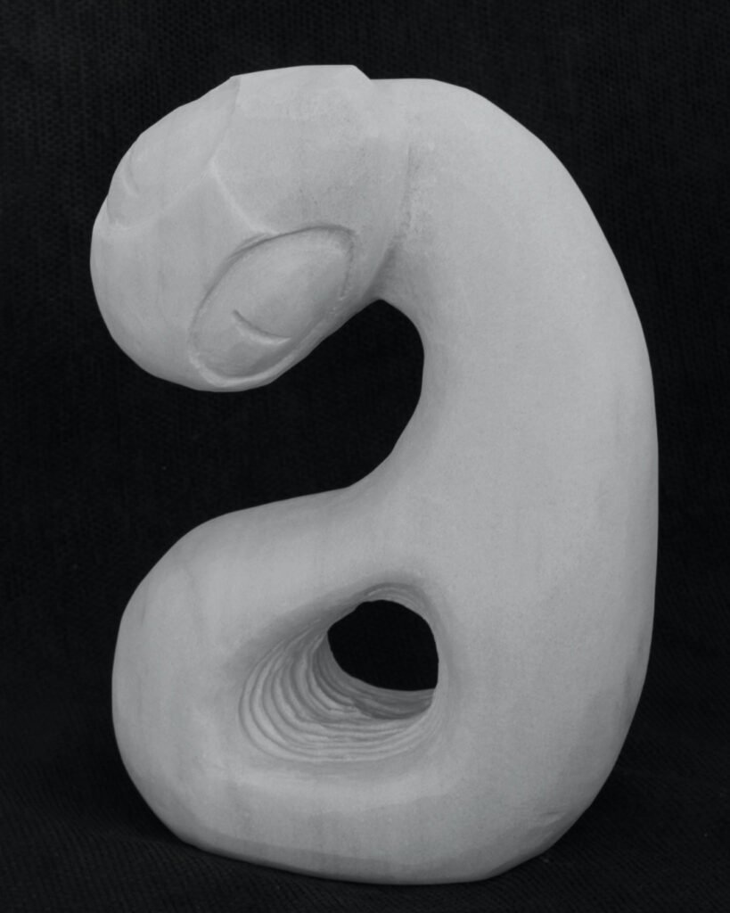 Emoción Muda V, escultura en mármol de macael de David Gómez (vista 3)