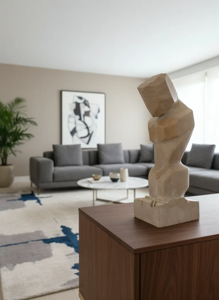 Heracles, escultura en mármol Crema Marfil de David Gómez